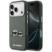 Karl Lagerfeld Originalen MagSafe ovitek iPhone 17 Pro Max / iPhone 18 Pro Max- Heads Logo - črn - KLHMP17X6HPKACK