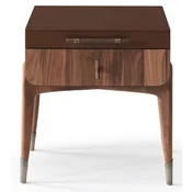 Casa Padrino luxury bedside table brown/dark brown 49 x 54 x H. 51 cm - Solid wood nightstand with 2 drawers - Bedroom furniture - Hotel furniture - Luxury furniture