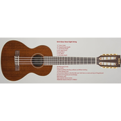 KALA TENOR UKULLELE  8 STRUNSKI KA-8 incl. gigbag