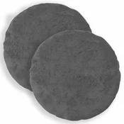Vidaxl Prevleka za blazino 2 kos HEERLEN Temno siva O 50 cm