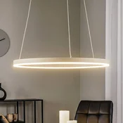 Arcchio LED-visoka svetilka Albiona, bež, 1 obroč, O 60 cm - Kuhinja - Sodobni - bež, bela - Kovina