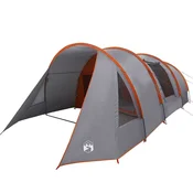 Vidaxl Tunelski šotor za 4 osebe Siva in oranžna 778 x 356 x 210 cm