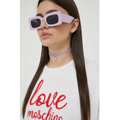 Pamucna majica Love Moschino boja: bijela