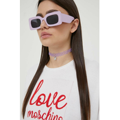 Pamučna majica Love Moschino boja: bijela