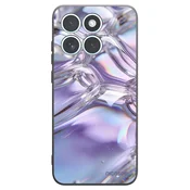 Silikonski črni ovitek za Motorola Edge 70 Fusion - Iridescent bubbles