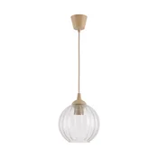 Brilagi - LED luster na sajli RETRO GLASS 1xE27/60W/230V, precnik 18 cm, bež/providno