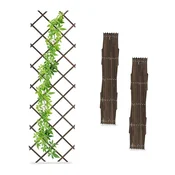 Northix Set 3 raztegljive lesene vrtne rešetke 180x60 cm
