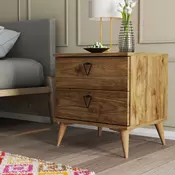 Hanah Home Noćni ormarić Versa 52x55,1x45cm Orah
