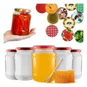 shumee 48X steklenih kozarcev 720 ml za kumare, gobe, marmelado, med, konzervirano hrano