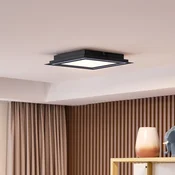 Lucande LED stropna svetilka Leicy, črna, 34 cm, RGB, CCT - Dnevna soba/jedilnica - Sodobni - črna, bela - Kovina