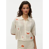 Vero Moda Pletena jopica Esmey 10350991 Kremna Regular Fit