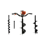 GEKO G84021 Bencinski vrtalnik za zemljo (2 osebi) + svedri (10 cm, 20 cm, 30 cm) + adapter 50 cm