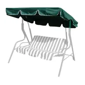 Happy Green Nadstrešek za vrtno gugalnico 163 x 110 cm, tekstil, temno zelen