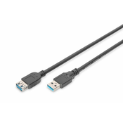 USB 3.0 extension kabel, type A M/F, 3.0m, USB 3.0 conform, bl