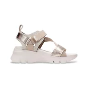 Hispanitas za ženske. HV254007 Golden Dakar usnjene sandale (41), Zlato, 3 do 5 cm, Velcro, Priložnostno