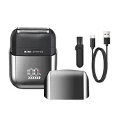 INF Mini brivnik za moške v barvi pištole: USB polnjenje, vodoodporen IPX7, (5000287196)