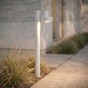 Lucande LED-ulična svetilka Elune, svetlo siva, IP44, višina 77 cm - Sodobni - Aluminij