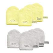 Komplet rokavic za odstranjevanje ličil in čiščenje obraza Water-Only Skin Baby Banana, 4 kosi + 4 kosi srebrnih kamnov