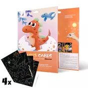 Čarobne slike za praskanje za otroke - Small dinosaur - 4 kosi ()