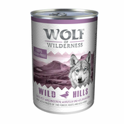 Varčno pakiranje Wolf of Wilderness Adult 24 x 400 g - NOVO: Strong Lands - svinja-15 % Zimska Razprodaja