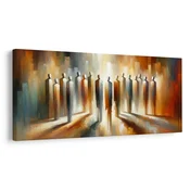 Slika abstraktne figure v svetlobi - 120x60