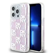 DKNY Etui DKNY Liquid Glitter Multilogo za iPhone 15 Pro - roza