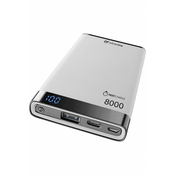 CellularLine prenosna baterija Manta 8000 USB-C, bela