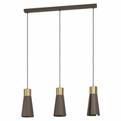 EGLO viseca lampa LOSALOMAS 3xGU10 83,5 cm moka mesing 1035 lm 98839