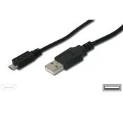 PremiumCord Kabel Micro USB 2.0, A-B, 1,5 m, za hitro polnjenje