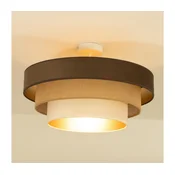 Nadometni lestenec WENTA 1xE27/60W/230V, premer 50 cm, rjava/juta/bež