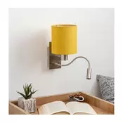 Brilagi - LED fleksibilna zidna lampa NUBILA 1xE27/25W/230V+LED/3W hrom/žuta