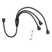 Inter-Tech RGB Verteiler, Y-Kabel, 3 fach, 12V, 48cm