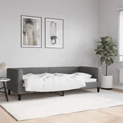 shumee vidaXL Kavč z ležiščem temno siv 80x200 cm prevleka iz blaga