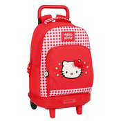 Školski Ruksak s Kotačima Hello Kitty Spring Crvena (33 x 45 x 22 cm)