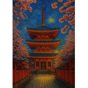 Tokijski plakat v stilu Van Gogha 30x40 cm