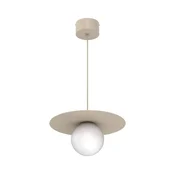 Lestenec na jeklenem lanku FLAT 1xE27/15W/230V bež