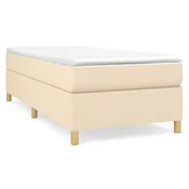 Vidaxl Posteljni okvir z vzmetmi Cream 80x200cm tkanina
