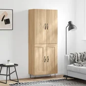 Greatstore Visoka komoda sonoma hrast 69,5x34x180 cm inženirski les
