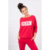 Set with queen raspberry print