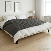 vidaXL Težka odeja Antracit 140 x 200 cm 10 kg 100% Bombaž 205T