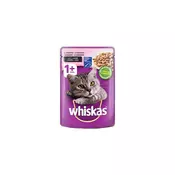 Whiskas Vlažna hrana za odrasle macke Sos losos, 85g