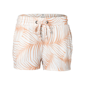 Orange-White Womens Patterned Shorts Roxy Palm Stories - Women