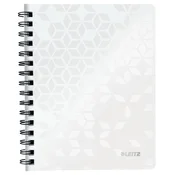 Spiralni blok, linirani LEITZ Wow A/5, 80 listova, bijeli 46390001
