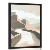 Plakat svetovno znani Kitajski zid - 60x90 white
