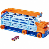 Dječja igračka Hot Wheels City - Auto transporter sa stazom za spuštanje, s autićima