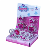 Crown Princess s naušnicama - roza