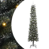 Vidaxl Umestno božično drevo Zelena 240 cm PVC, plastika in jeklo