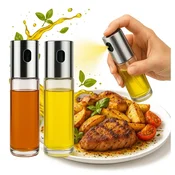shumee 2x razpršilec za olivno olje 100 ml steklen razpršilec olja kuhinjski sprej
