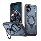 slomart Ohišje Hybrid Armor Trendy z MagSafe za iPhone 16 Plus - modro