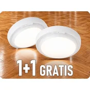 Braytron LED stropna svetilka MOON 18W, 2020lm, CCT, IP54, zasilno delovanje, 3 ure, 1+1 gratis!